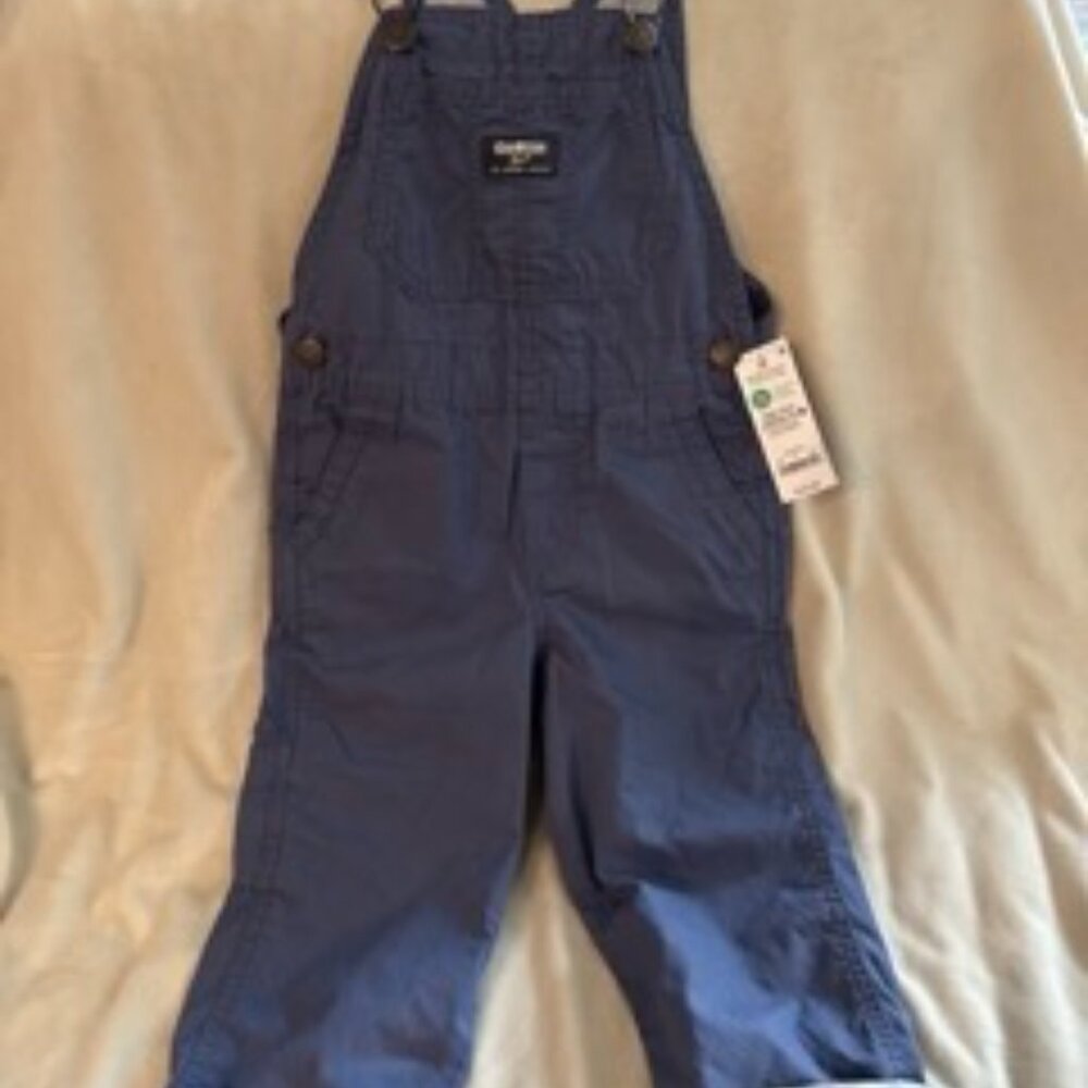 OshKosh Bgosh overalls, blue, toddler boy, size 3T, never worn